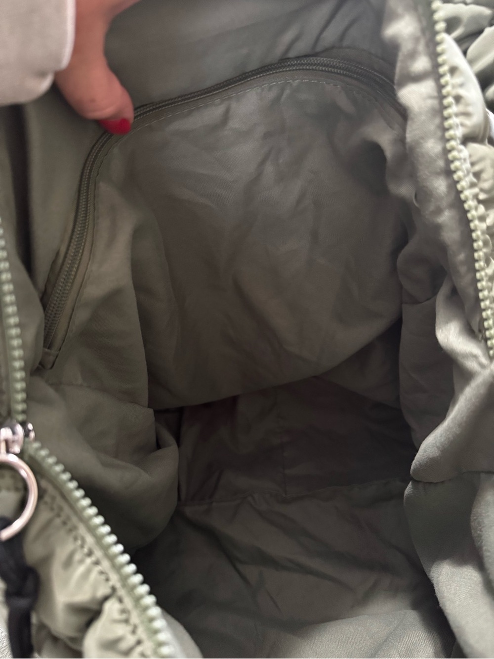 Free People Quilted Puffer Hobo Bag in Sage - Picture 5 of 5